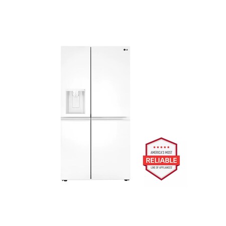 Lg 27 cu. ft. Side-by-Side Refrigerator/Freezer with Smooth Touch Ice Dispenser in White LRSXS2706W